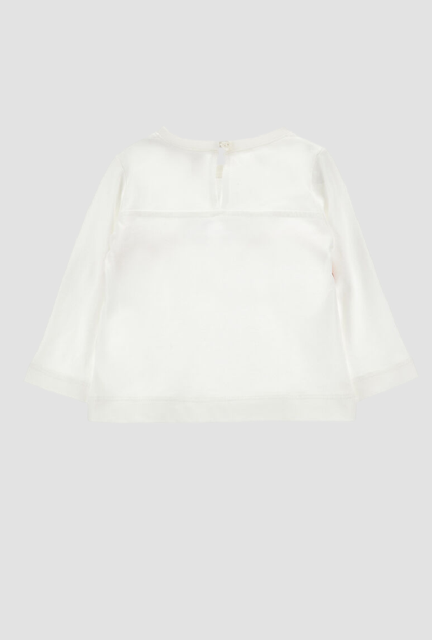 camiseta cargada 101 niña crema