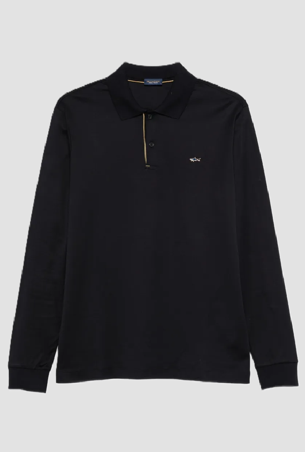 polo with details man blue-gold