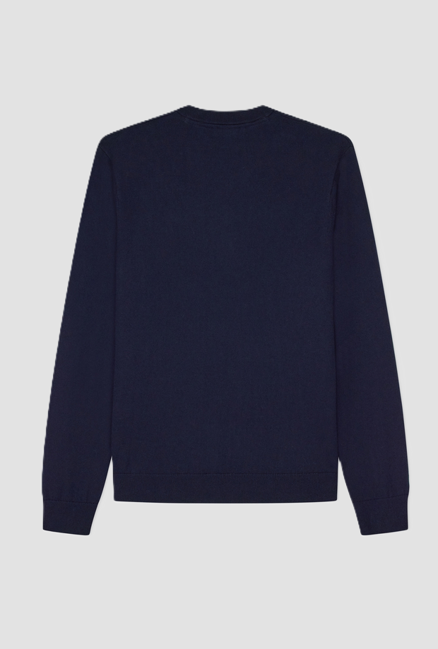 malla con v cuello para hombre azul marino