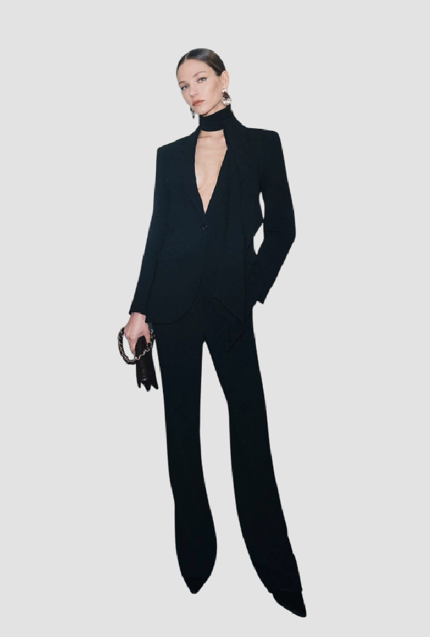 giacca in envers satin donna nero