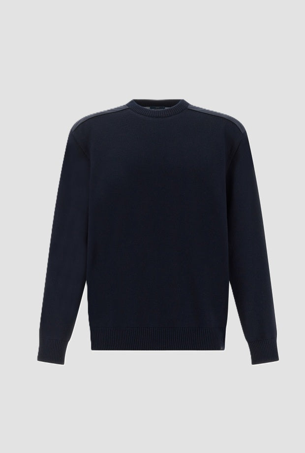 mesh in wool with inserts man blue