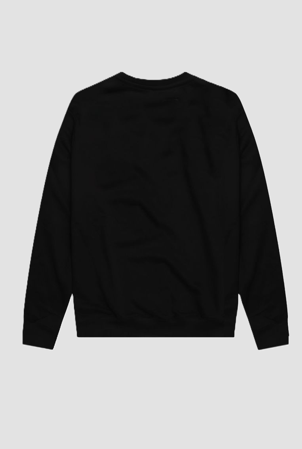 Crewneck tejer con logo hombre negro