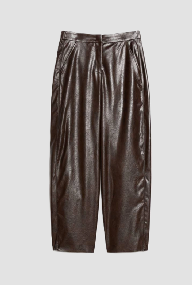 Women's leather trousers blackberry head