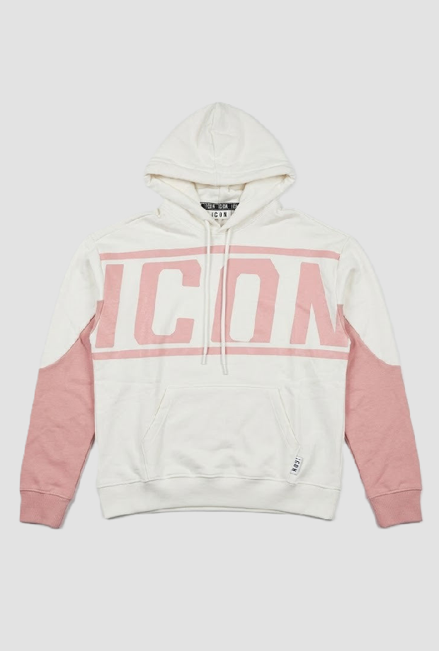 Hoodie und Logo Mann biano-pink