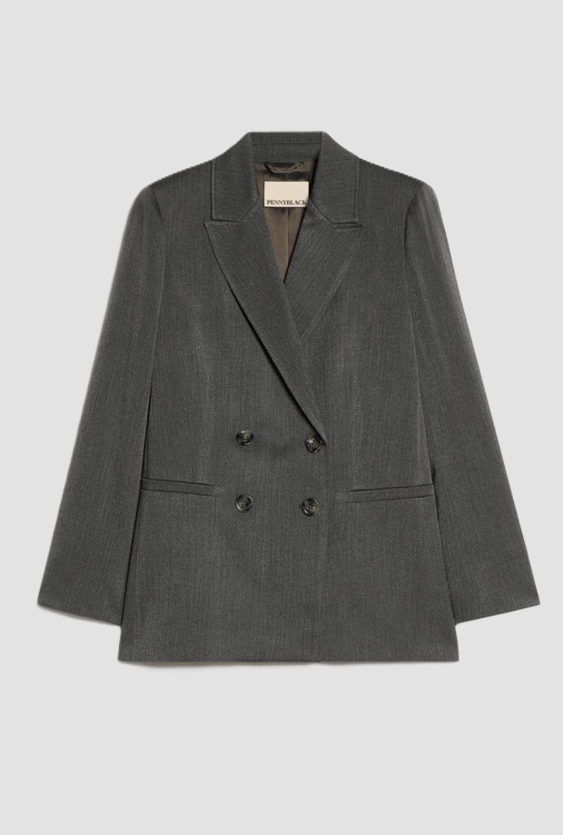 graue Doppel-Brustjacke