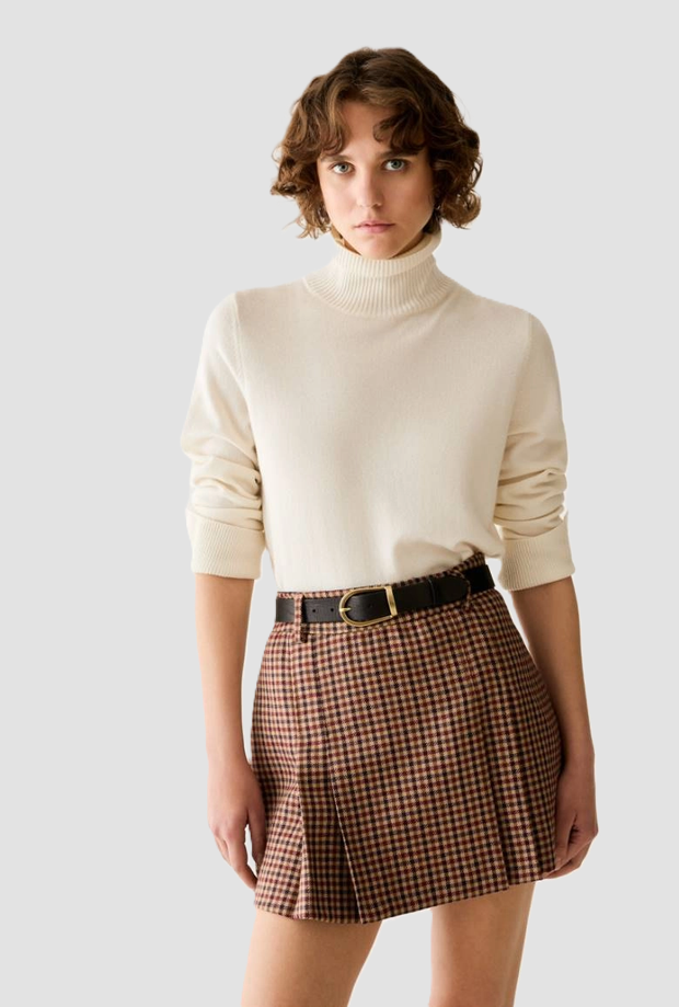 dolcevita misto lana-cashmere donna bianco