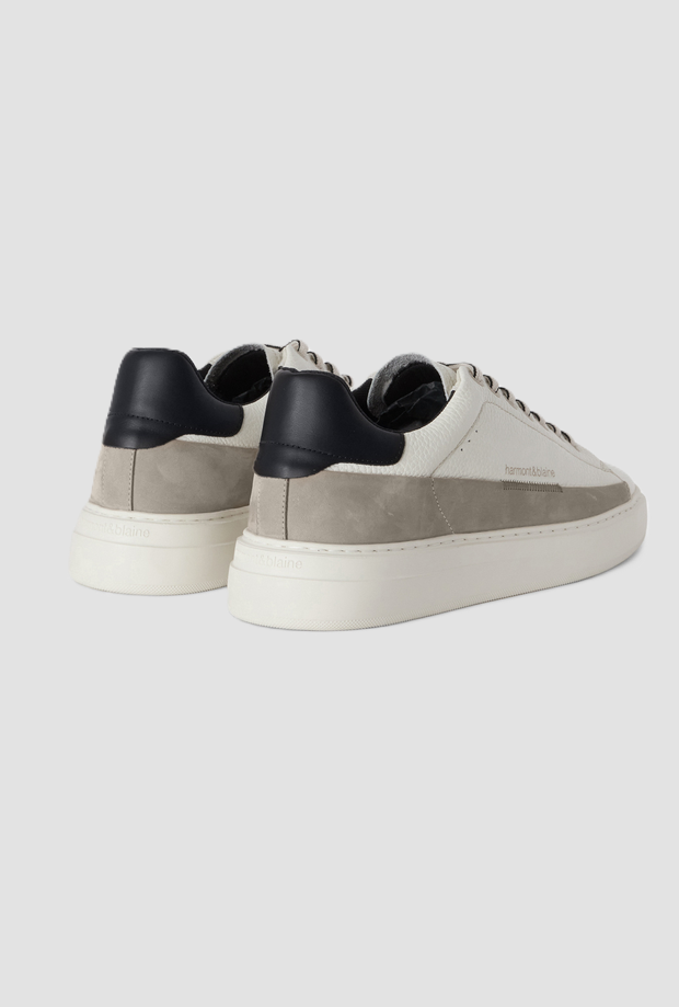scarpe con dettagli a contrasto da uomo bianco-beige