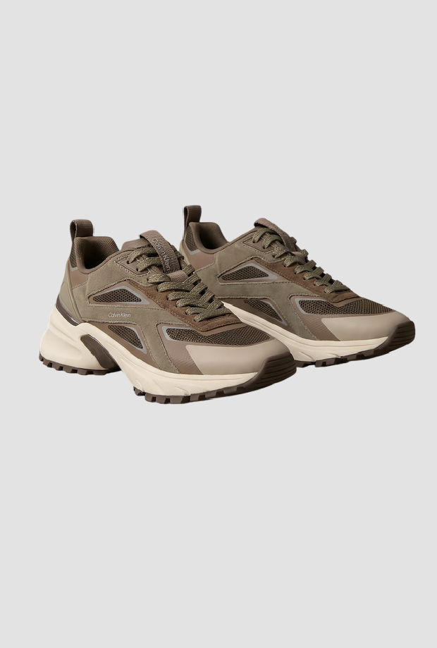 scarpe running da donna marrone-verde