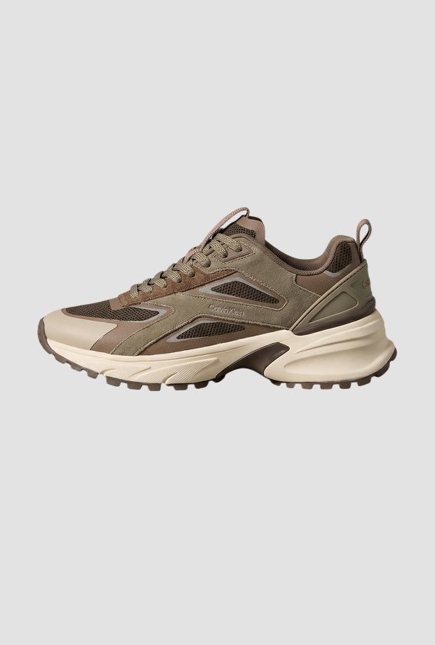 scarpe running da donna marrone-verde