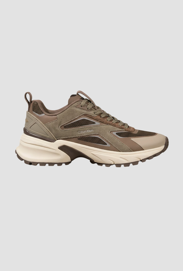 scarpe running da donna marrone-verde