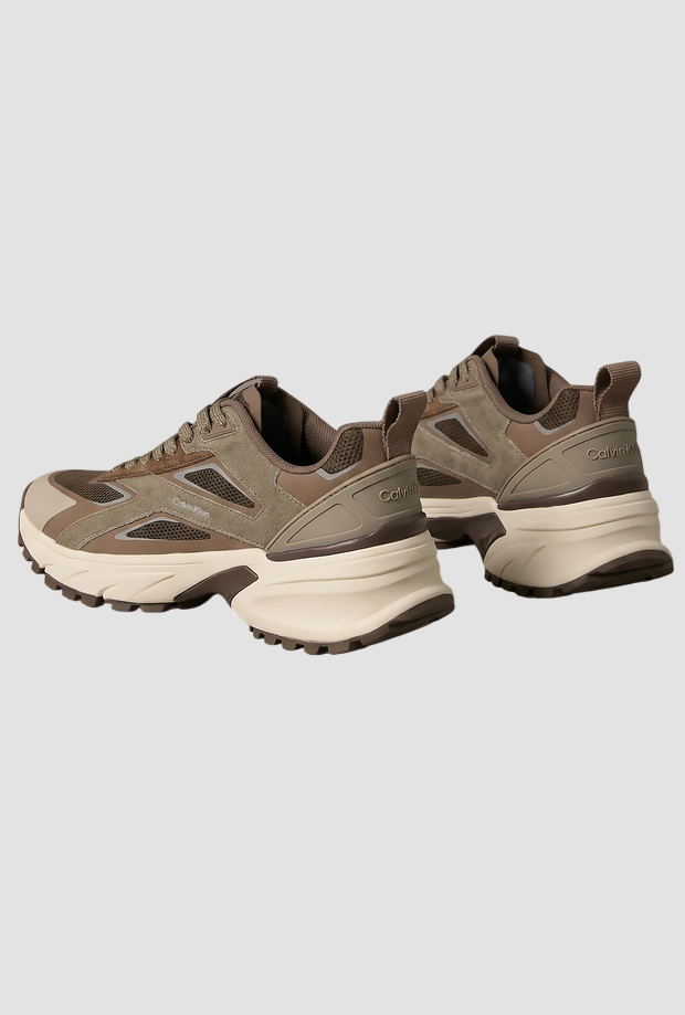 scarpe running da donna marrone-verde