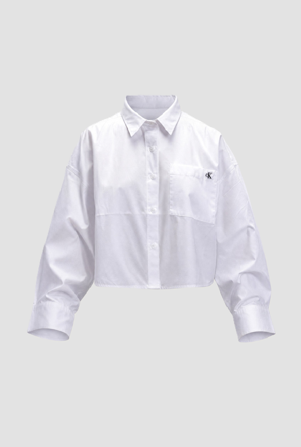 camicia relaxed fit donna bianco
