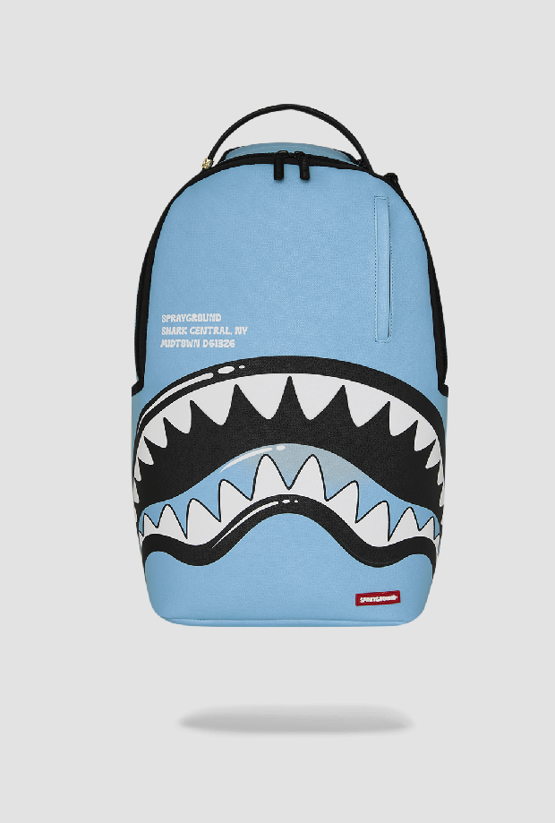 zaino shark central unisex celeste-nero