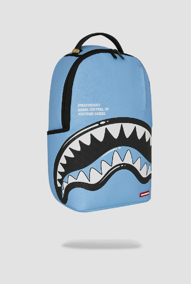 zaino shark central unisex celeste-nero