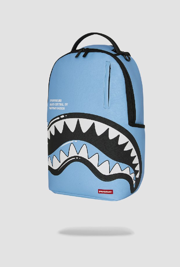 zaino shark central unisex celeste-nero