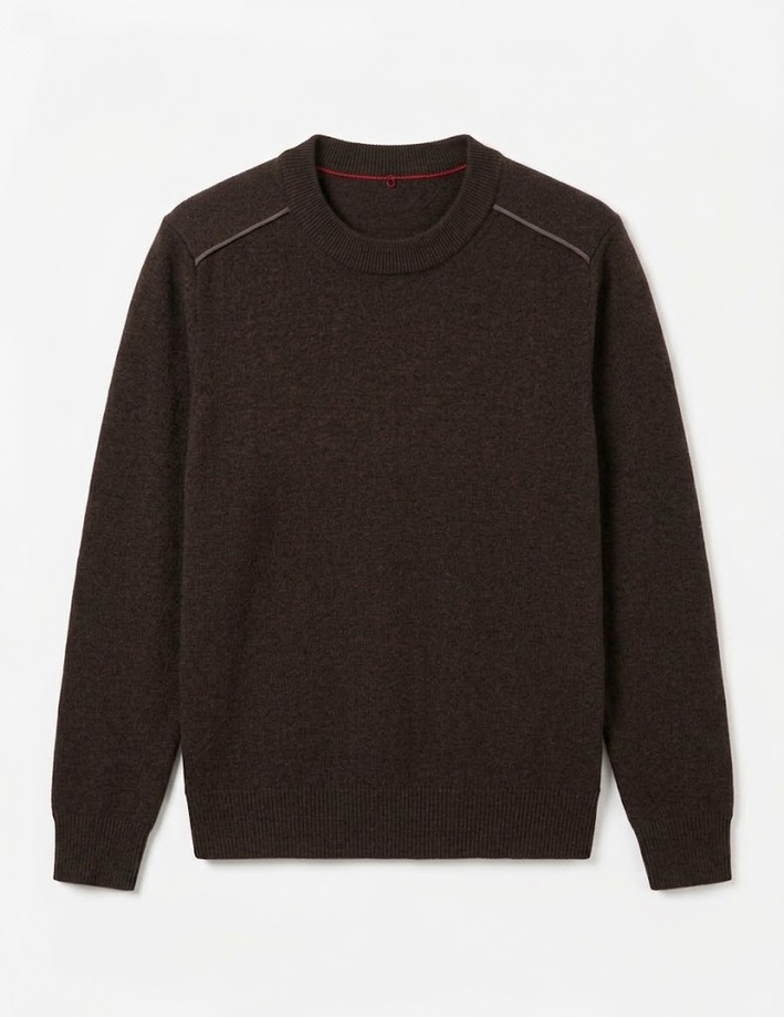 wool knitted man brown