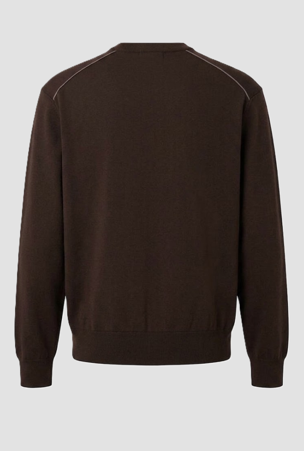 wool knitted man brown