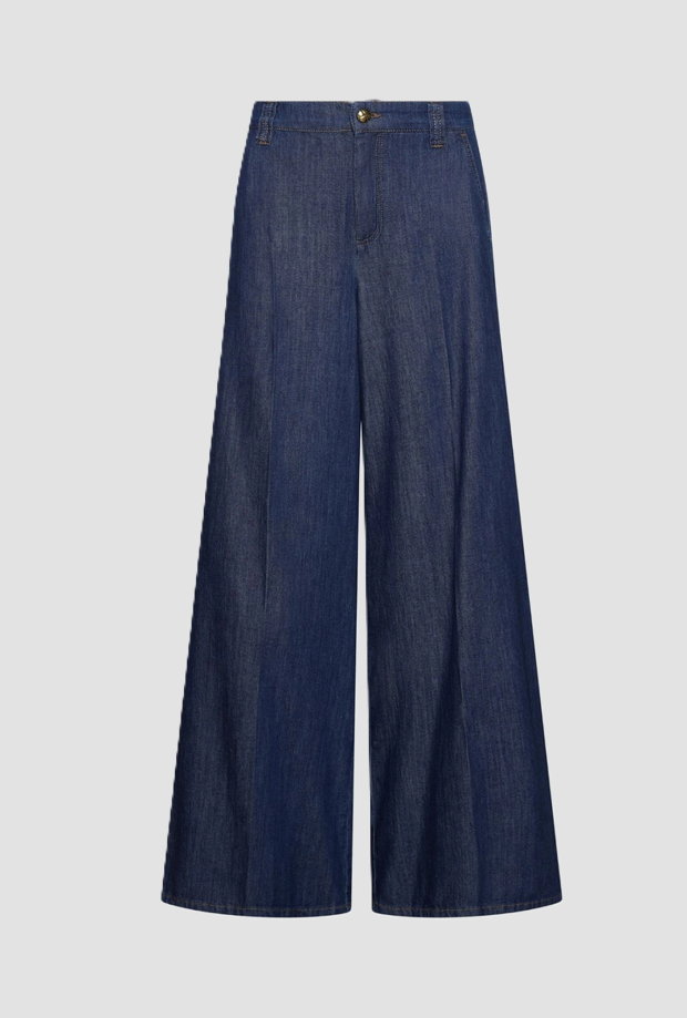 jeans a palazzo donna blue denim