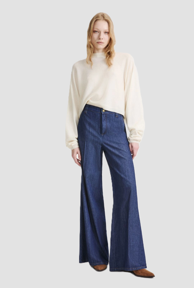 jeans a palazzo donna blue denim