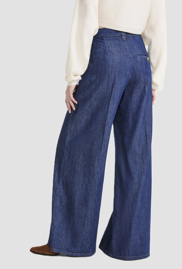 jeans a palazzo donna blue denim