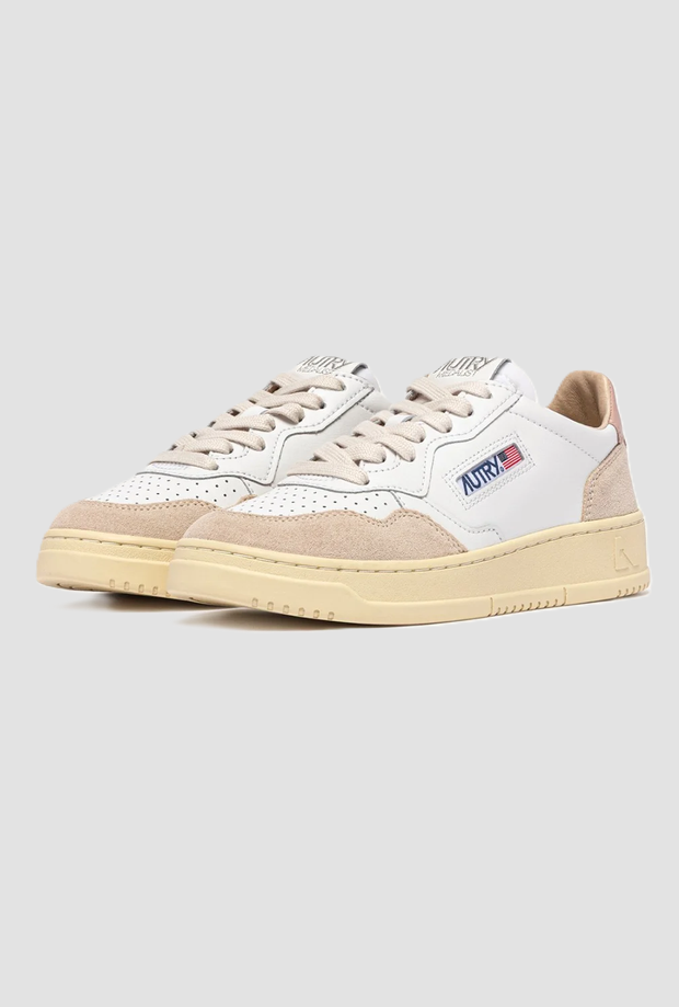 shoes medalist low woman white-pin-beige