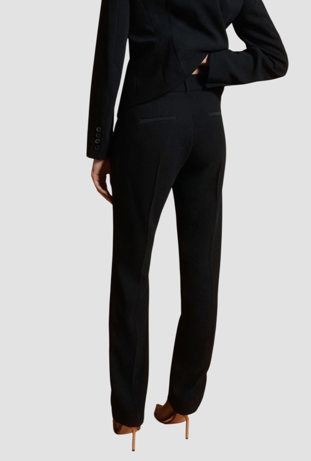 pantalone a gamba dritta donna nero
