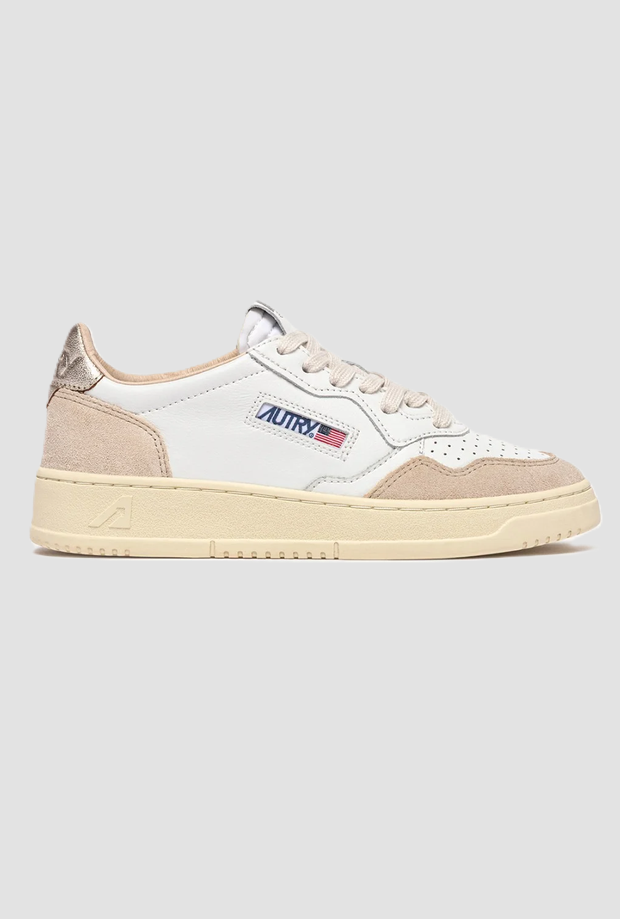 shoes medalist low woman white-gold-beige