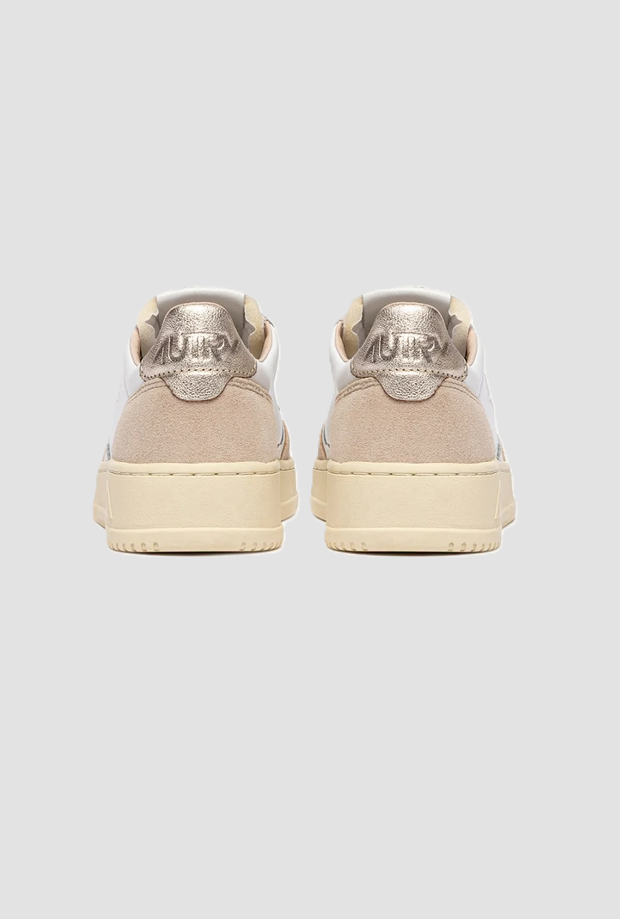 shoes medalist low woman white-gold-beige
