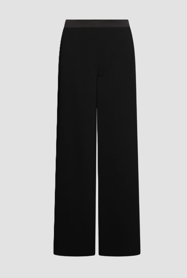 wide leg trousers woman black