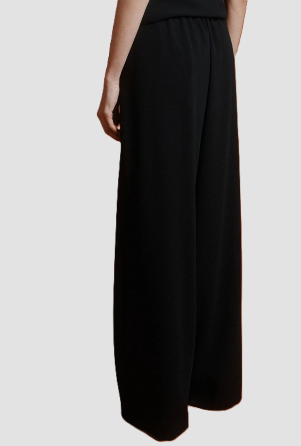 wide leg trousers woman black