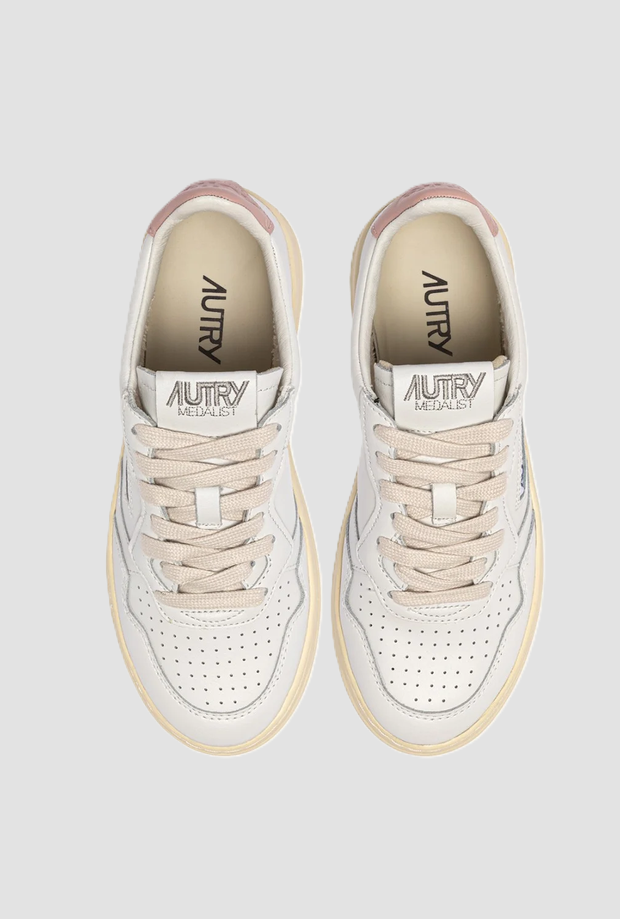 shoes medalist low woman white-pink