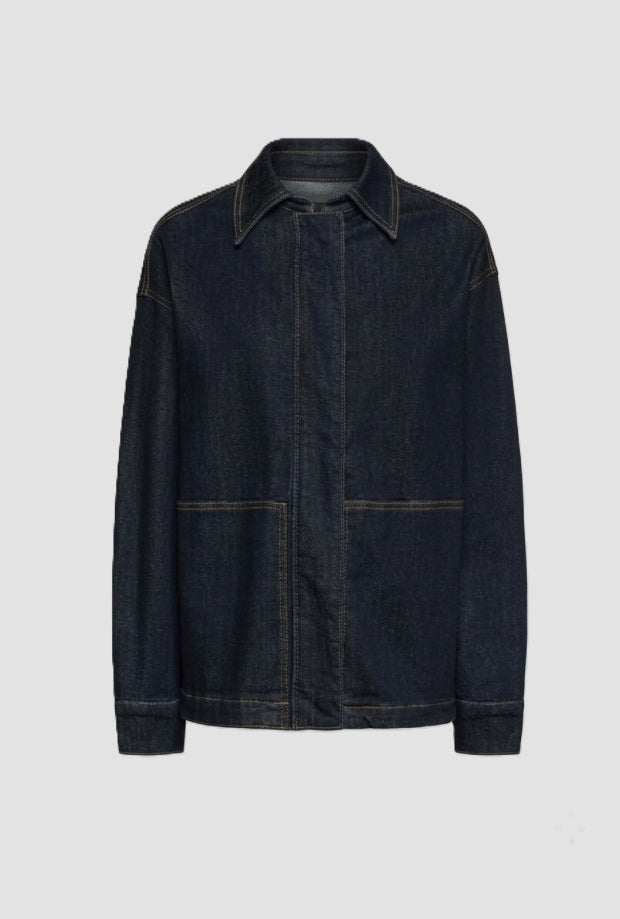 dunkelblaue Denimjacke