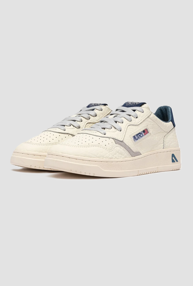 white-navy blue mediumlist shoes