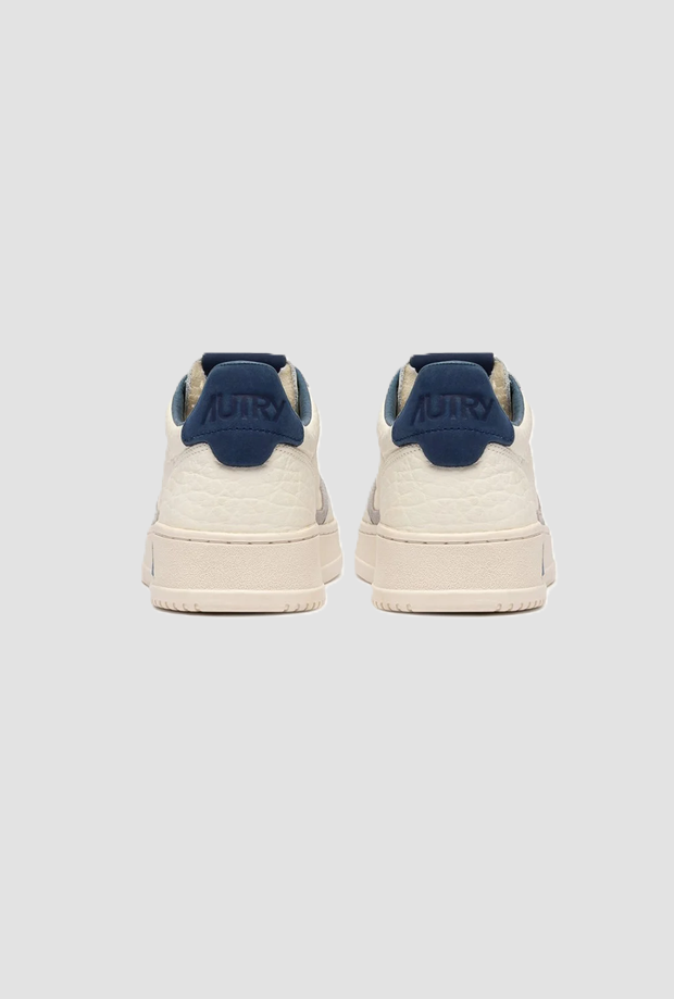 white-navy blue mediumlist shoes