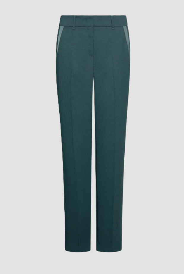 pantalones de pierna recta mujer pavo azul