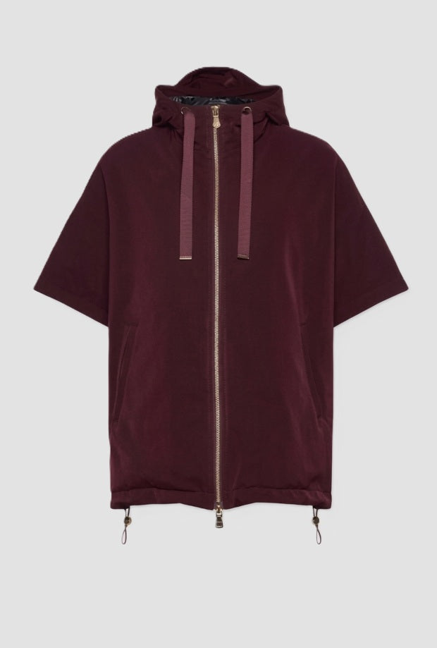 kurze Ärmeljacke mit Kapuze Frau Monster