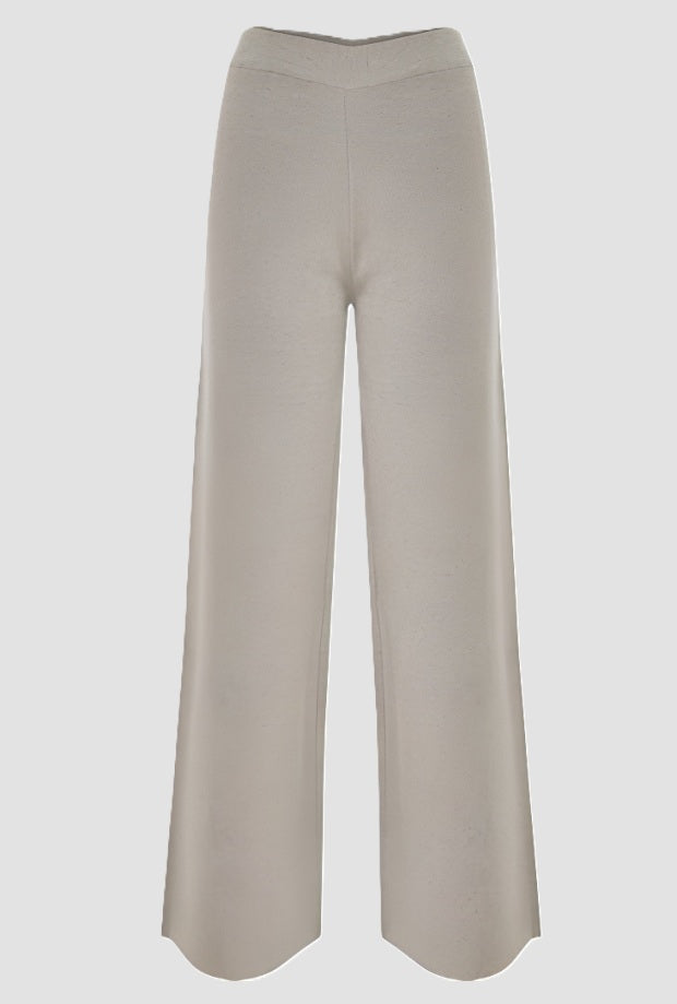 Knit trousers woman sand