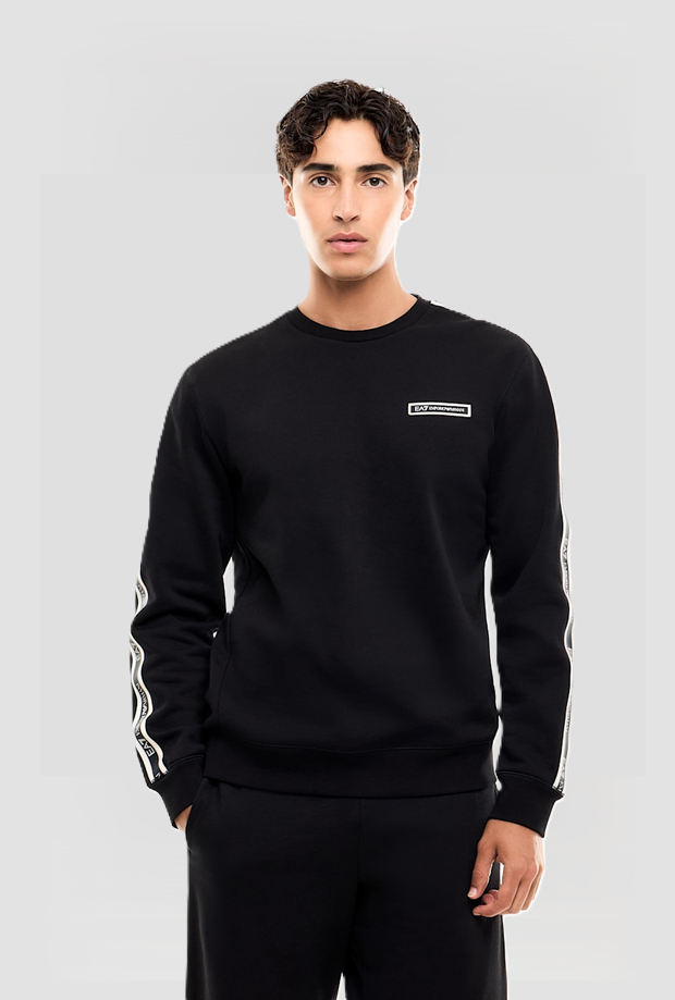 Sweat-shirt en col noir homme