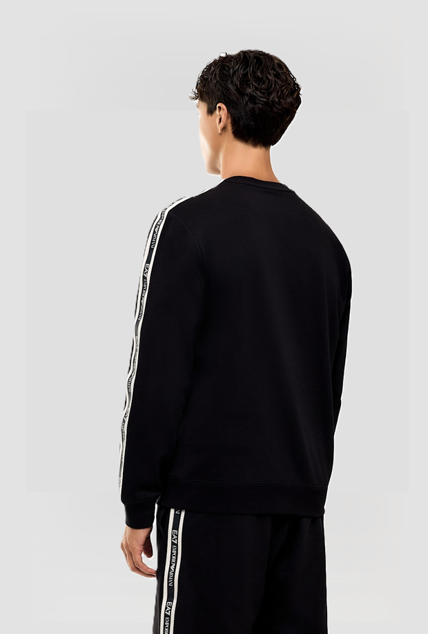 Sweat-shirt en col noir homme