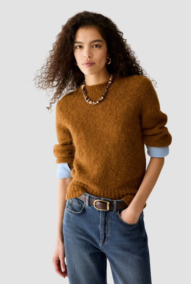 malla en alpaca mezcla mujer tabaco