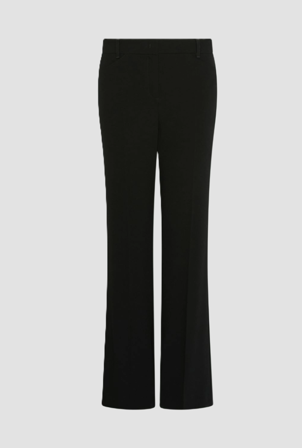 women's flare trousers black