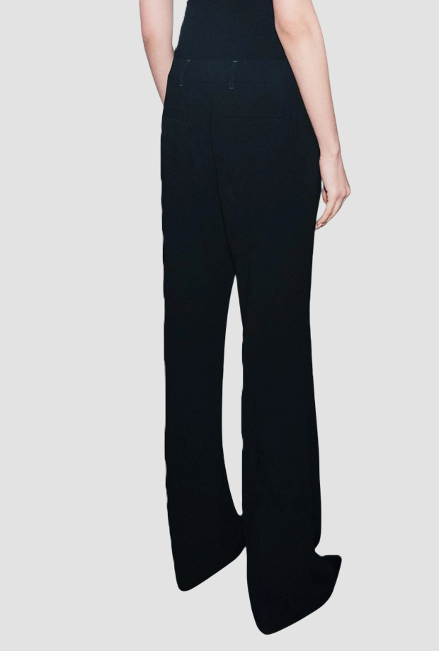 women's flare trousers black