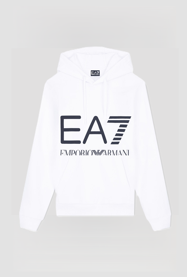 logo à capuche et devant pour homme blanc