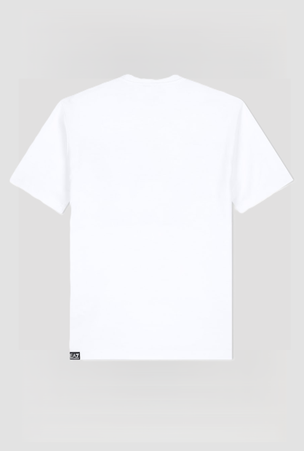 t-shirt con logo frontale da uomo bianco