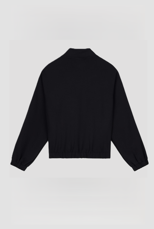 sudadera con cremallera de bebé negro
