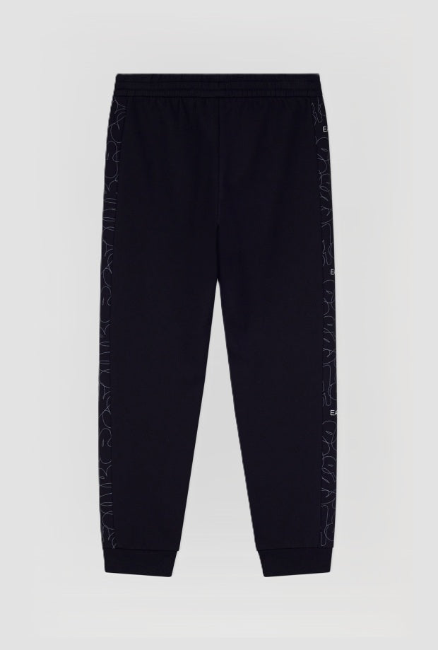 pantalone jogger da bambino nero
