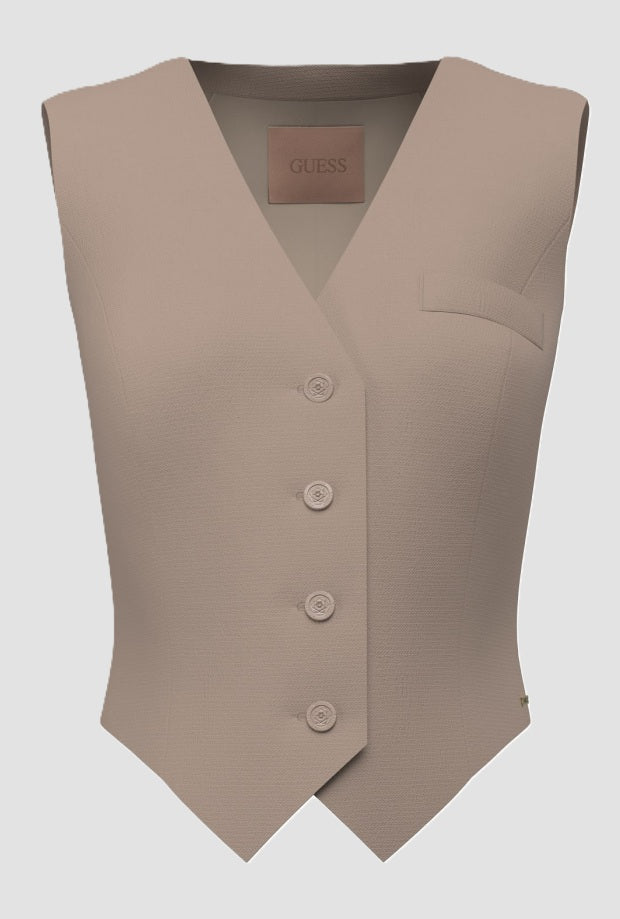 chaleco femenino beige
