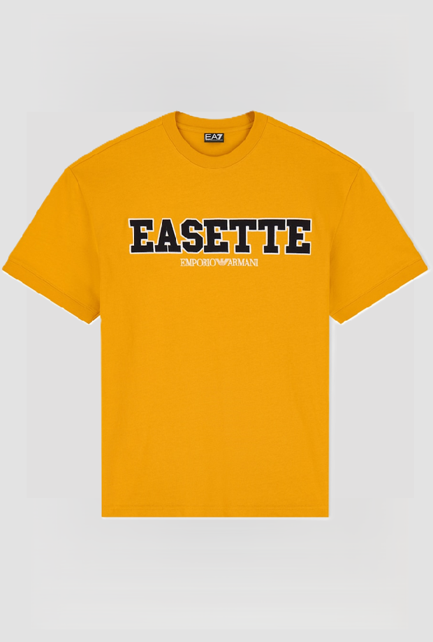 camiseta con logo masculino amarillo