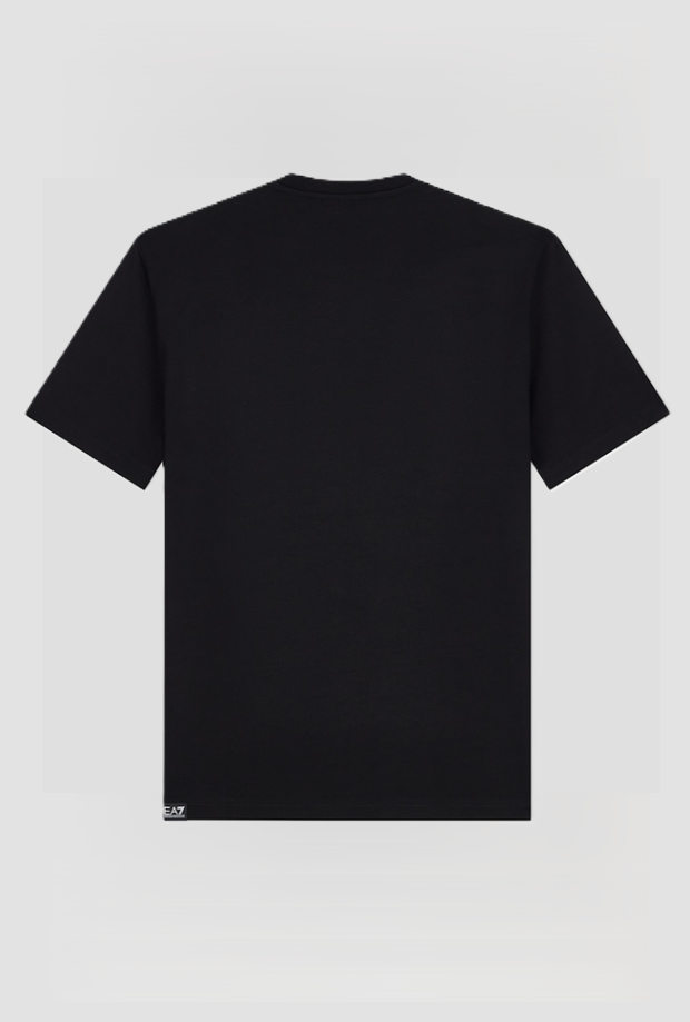camiseta con logo delantero negro hombre