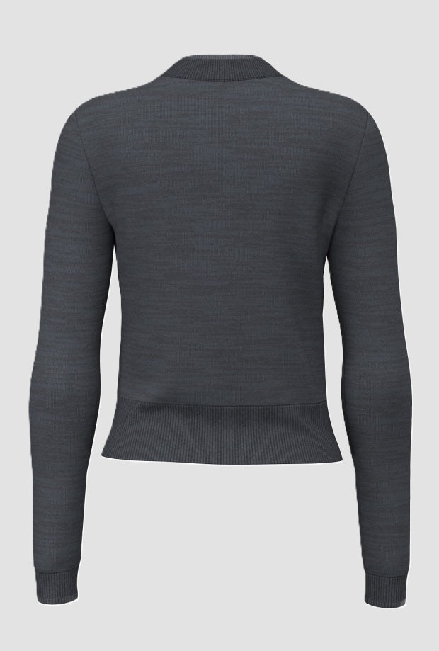cardigan with dark grey women's buttons